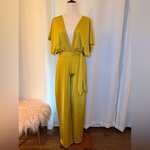 Boohoo Mustard Yellow Jumpsuit
